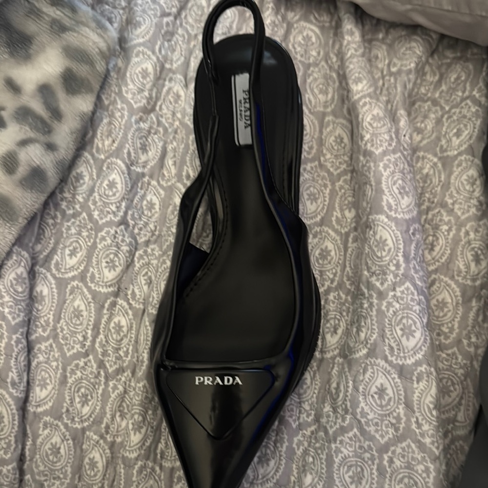 Prada Women's Black Slingback Shoes